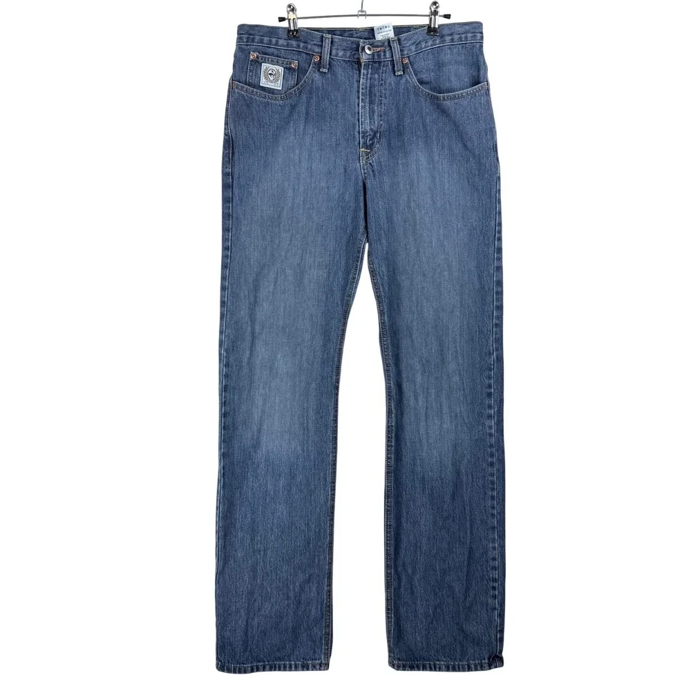 Cinch Up Straight Leg Jeans 33x36 Medium Wash Western Cowboy Workwear Rugged